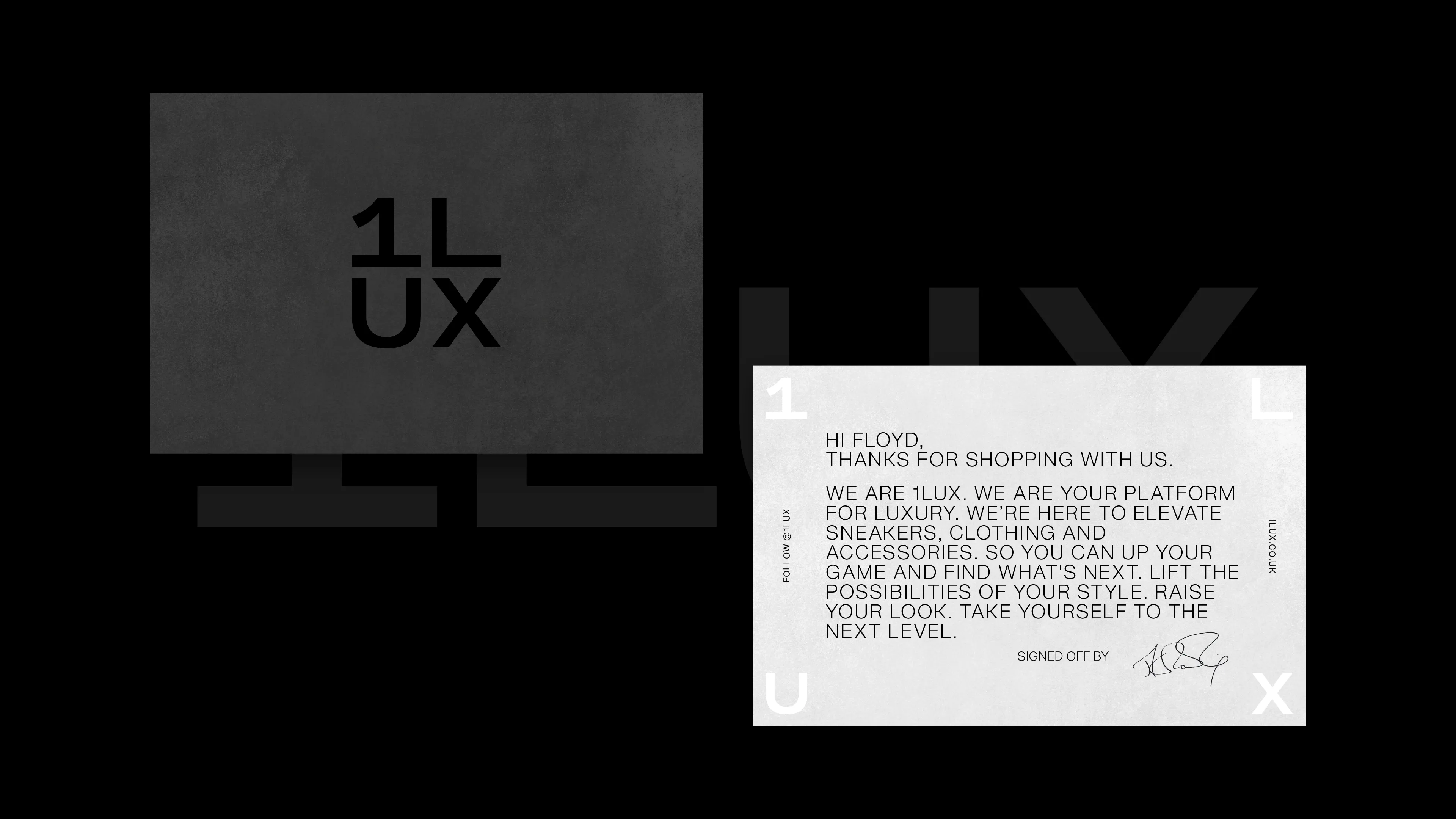 Example of work for 1Lux