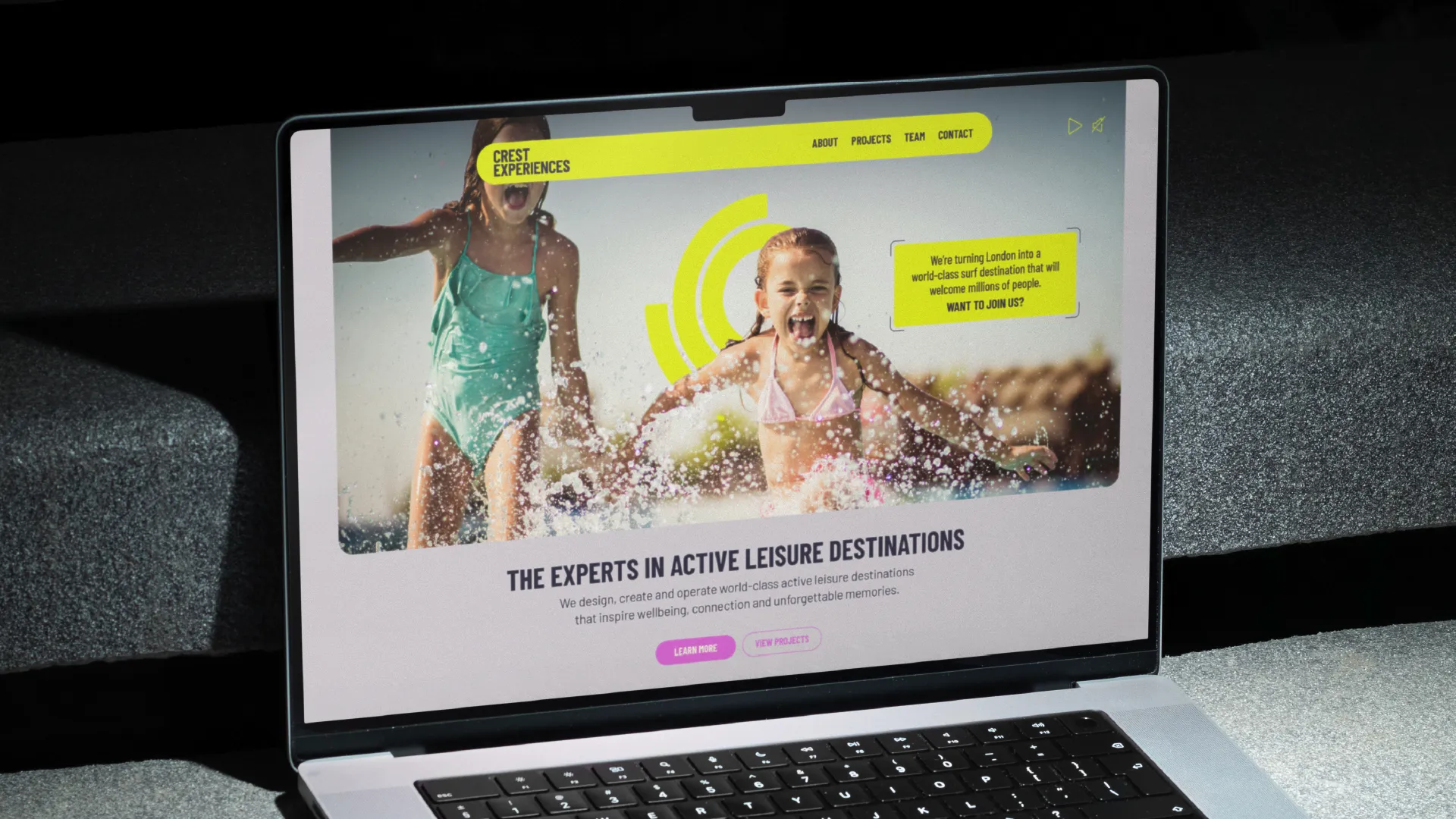 Example of work for Crest Experiences