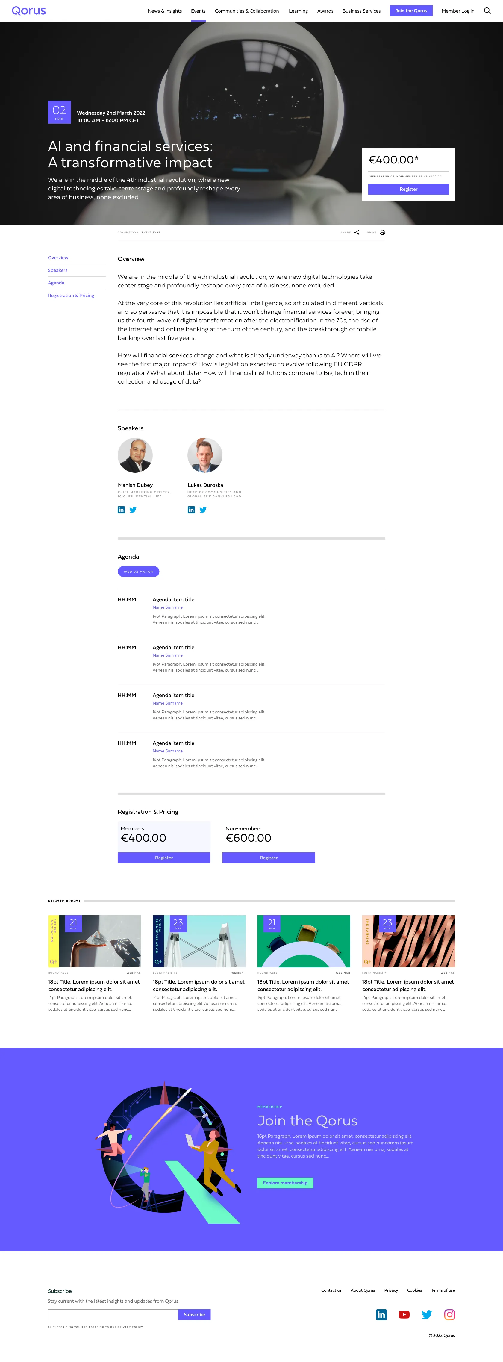 Example of work for Qorus