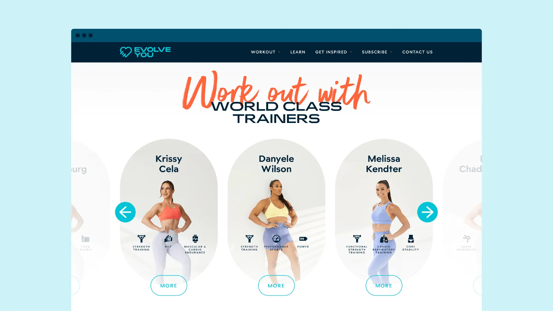 Example of work for EvolveYou