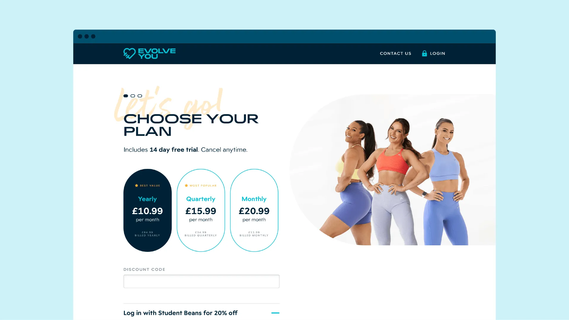 Example of work for EvolveYou
