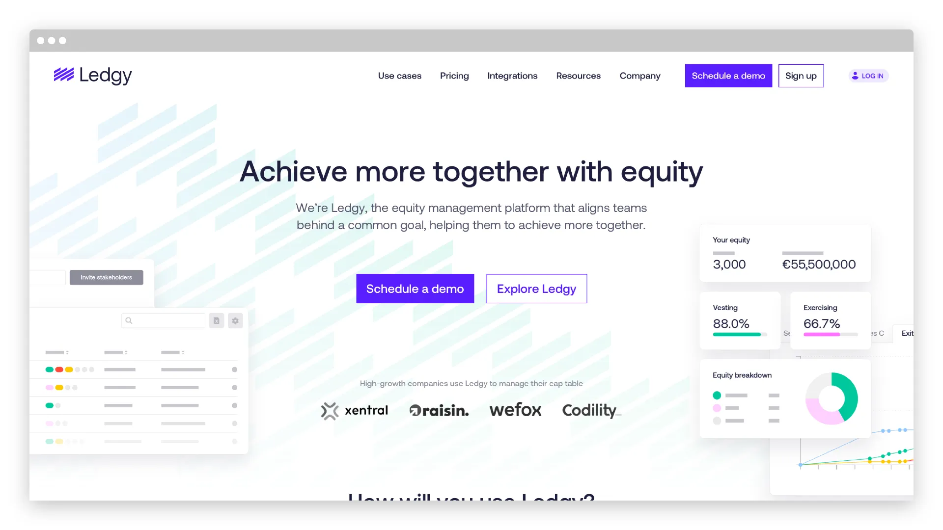 Example of work for Ledgy Brand