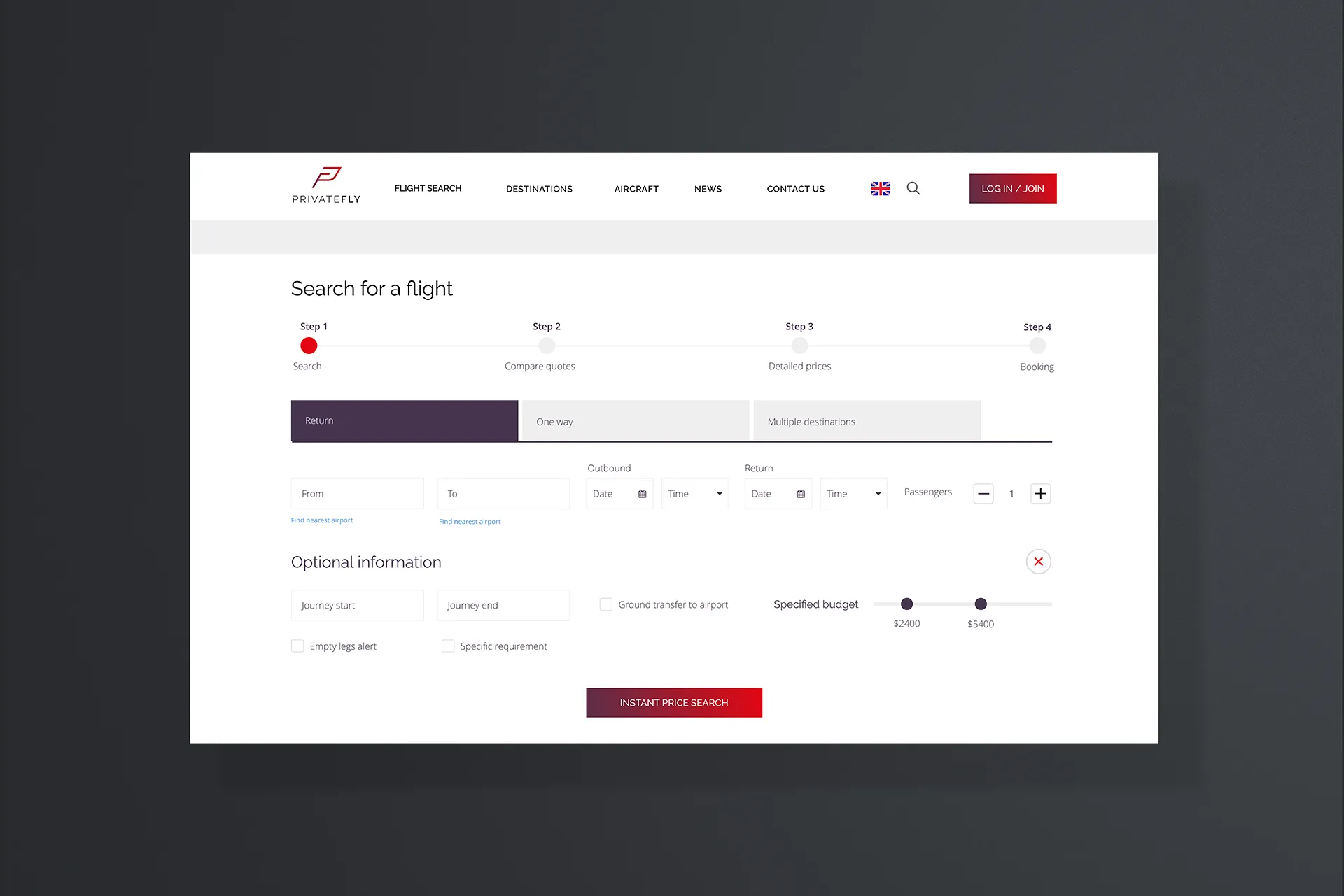 Example of work for PrivateFly